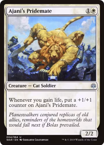 Ajani's Pridemate (4), War of the Spark — Magic card price