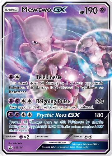 Mewtwo GX - SM196 (SM196), SM Promos — Pokémon card price