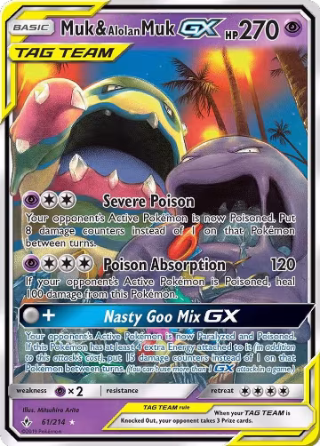 Muk & Alolan Muk GX (61/214), SM - Unbroken Bonds — Pokémon card price