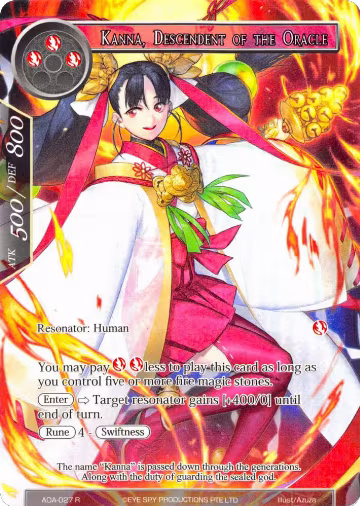 Kanna, Descendent of the Oracle (Full Art) (AOA-027), Awakening of the Ancients — Force of Will card price