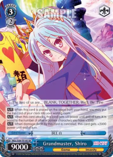 Grandmaster, Shiro (SR) (NGL/S58-TE18S SR), No Game No Life — Weiß Schwarz card price