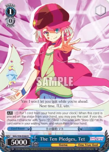 The Ten Pledges, Tet (NGL/S58-E084 R), No Game No Life — Weiß Schwarz card price