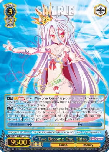 Two Become One, Shiro (SSP) (NGL/S58-E081SSP SSP), No Game No Life — Weiß Schwarz card price