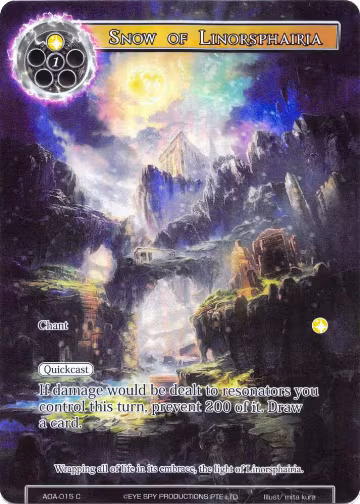 Snow of Linorsphairia (Full Art) (AOA-015), Awakening of the Ancients — Force of Will card price