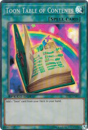 Toon Table of Contents (STP1-EN012) — card price