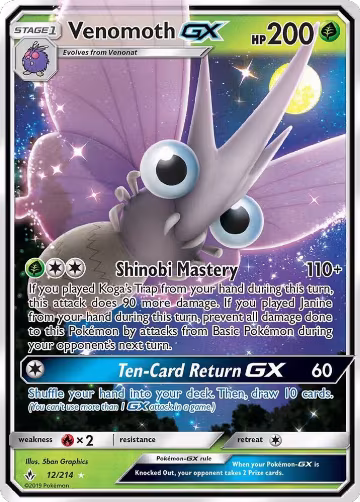 Venomoth GX (12/214), SM - Unbroken Bonds — Pokémon card price