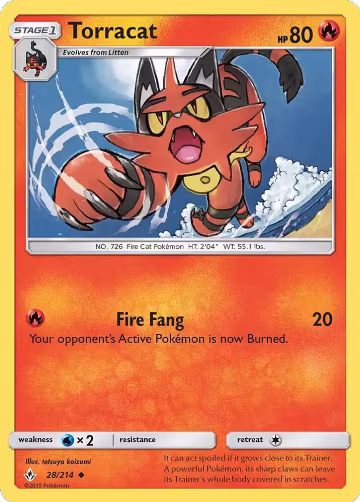 Torracat (28/214), SM - Unbroken Bonds — Pokémon card price