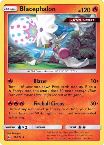 Blacephalon (32/214), SM - Unbroken Bonds — Pokémon card price
