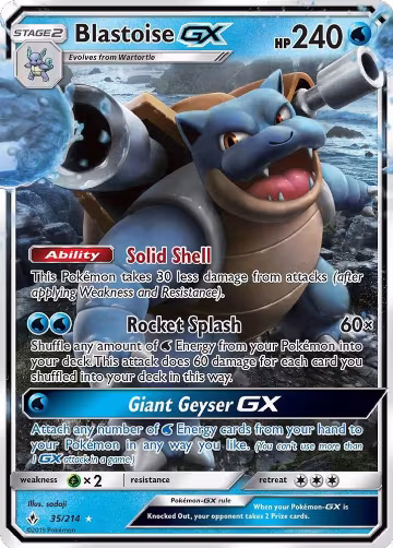 Blastoise GX (35/214), SM - Unbroken Bonds — Pokémon card price