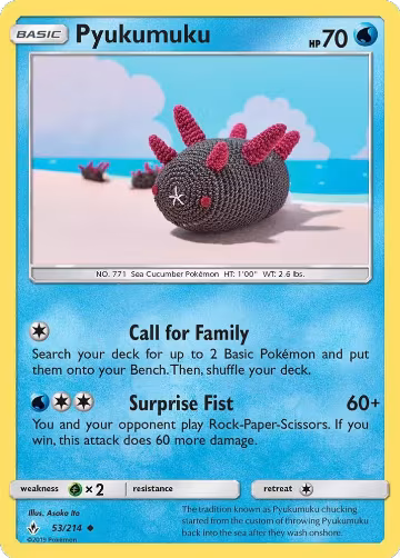 Pyukumuku (53/214), SM - Unbroken Bonds — Pokémon card price