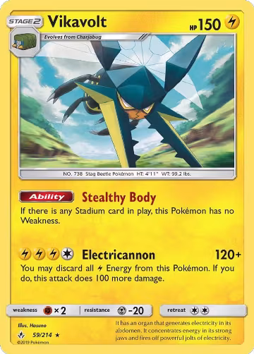 Vikavolt (59/214), SM - Unbroken Bonds — Pokémon card price