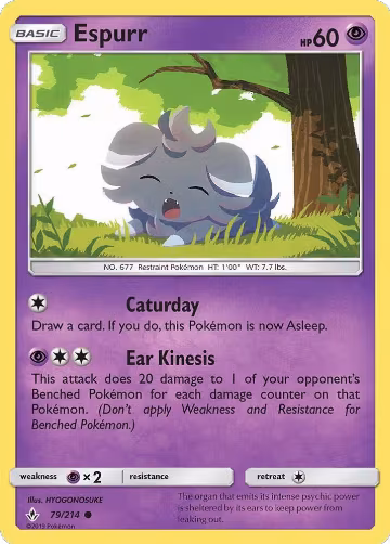 Espurr (79/214), SM - Unbroken Bonds — Pokémon card price