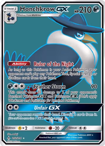 Honchkrow GX (Full Art) (202/214), SM - Unbroken Bonds — Pokémon card price