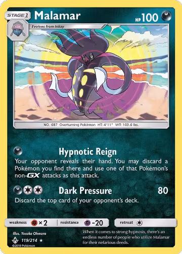 Malamar (119/214), SM - Unbroken Bonds — Pokémon card price