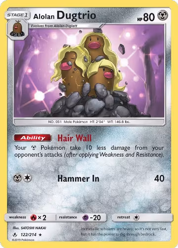 Alolan Dugtrio (122/214), SM - Unbroken Bonds — Pokémon card price