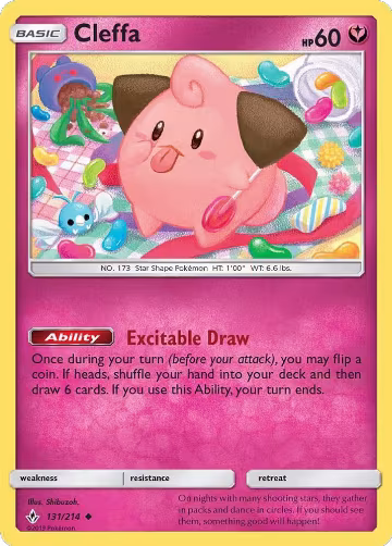 Cleffa (131/214), SM - Unbroken Bonds — Pokémon card price
