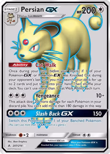 Persian GX (Full Art) (207/214), SM - Unbroken Bonds — Pokémon card price