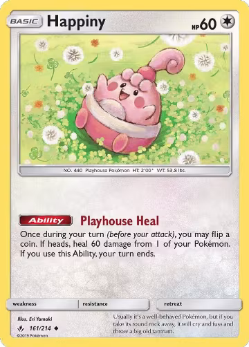 Happiny (161/214), SM - Unbroken Bonds — Pokémon card price