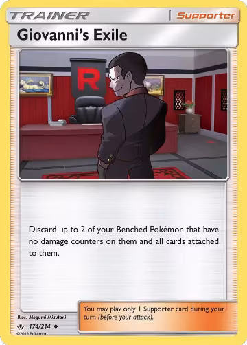 Giovanni's Exile (174/214), SM - Unbroken Bonds — Pokémon card price