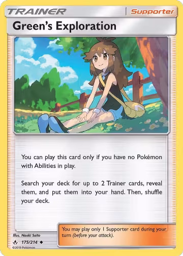 Green's Exploration (175/214), SM - Unbroken Bonds — Pokémon card price