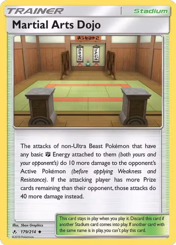 Martial Arts Dojo (179/214), SM - Unbroken Bonds — Pokémon card price