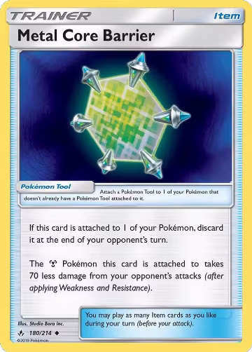 Metal Core Barrier (180/214), SM - Unbroken Bonds — Pokémon card price
