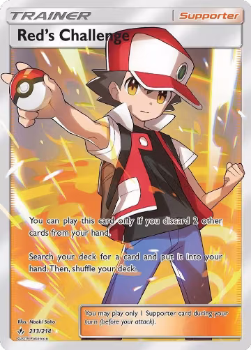 Red's Challenge (Full Art) (213/214), SM - Unbroken Bonds — Pokémon card price