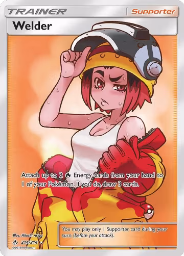 Welder (Full Art) (214/214), SM - Unbroken Bonds — Pokémon card price