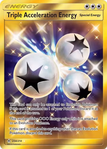 Triple Acceleration Energy (Secret) (234/214), SM - Unbroken Bonds — Pokémon card price