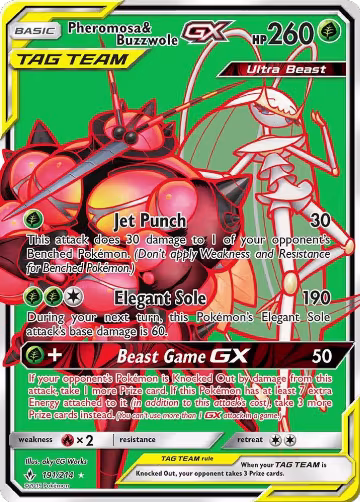 Pheromosa & Buzzwole GX (191) (Full Art) (191/214), SM - Unbroken Bonds — Pokémon card price
