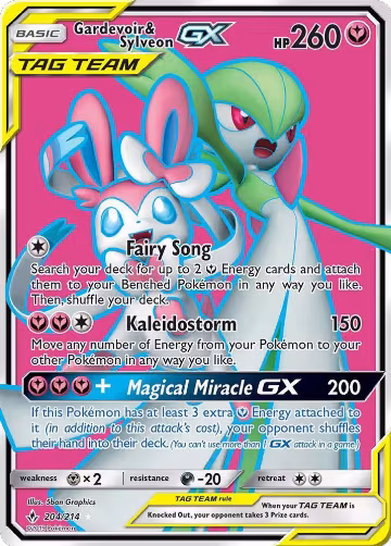 Gardevoir & Sylveon GX (204) (Full Art) (204/214), SM - Unbroken Bonds — Pokémon card price