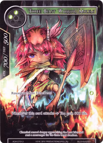 Three Beast Warrior, Molemi (Full Art) (AOA-079), Awakening of the Ancients — Force of Will card price