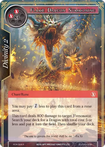 Flame Dragon Summoning (AOA-024), Awakening of the Ancients — Force of Will card price