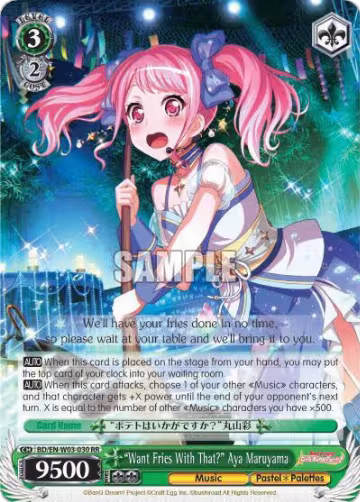 "Want Fries With That?" Aya Maruyama (BD/EN-W03-030 RR), BanG Dream! Girls Band Party! MULTI LIVE — Weiß Schwarz card price