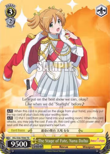 The Stage of Fate, Nana Daiba (RSL/S56-TE06 TD), Revue Starlight — Weiß Schwarz card price