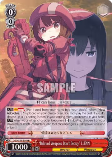 "Beloved Weapons Don't Betray" LLENN (GGO/S59-E040 R), SAO Alternative–Gun Gale Online — Weiß Schwarz card price