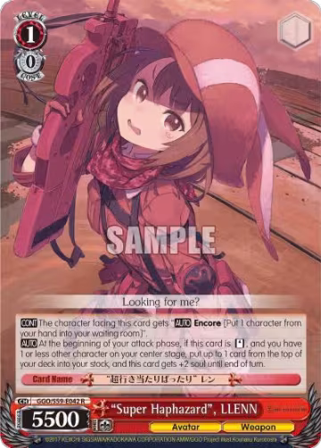 "Super Haphazard", LLENN (GGO/S59-E042 R), SAO Alternative–Gun Gale Online — Weiß Schwarz card price