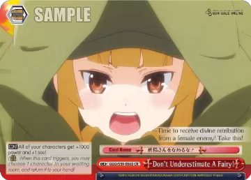 Don't Underestimate A Fairy! (GGO/S59-E065 CR), SAO Alternative–Gun Gale Online — Weiß Schwarz card price