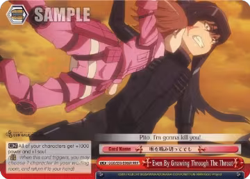 Even By Gnawing Through The Throat (RRR) (GGO/S59-E066R RRR), SAO Alternative–Gun Gale Online — Weiß Schwarz card price