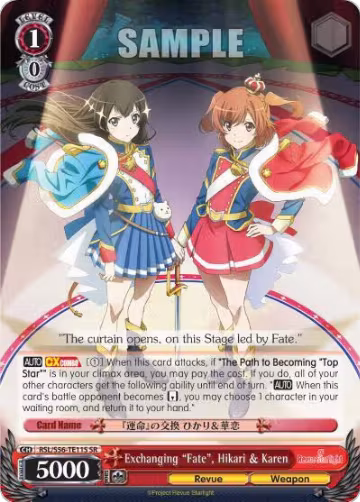 Exchanging "Fate", Hikari & Karen (SR) (RSL/S56-TE11S SR), Revue Starlight — Weiß Schwarz card price