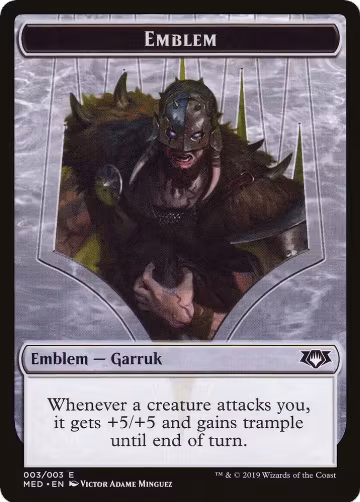 Emblem - Garruk, Apex Predator (3), Mythic Edition: War of the Spark — Magic card price