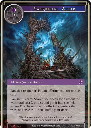 Sacrificial Altar (AOA-100), Awakening of the Ancients — Force of Will card price