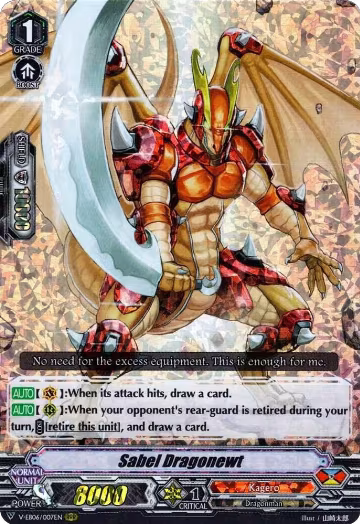 Sabel Dragonewt (V-EB06/007EN), V-EB06: Light of Salvation, Logic of Destruction — Vanguard card price