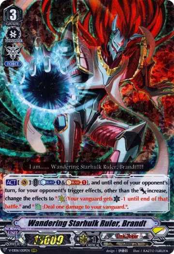 Wandering Starhulk Ruler, Brandt (V-EB06/009EN), V-EB06: Light of Salvation, Logic of Destruction — Vanguard card price