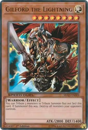 Gilford the Lightning (SBAD-EN008), Speed Duel: Attack from the Deep — Yu-Gi-Oh! card price