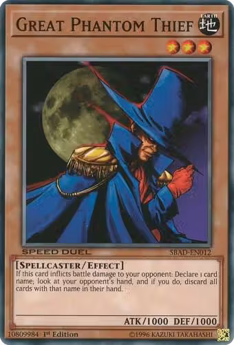 Great Phantom Thief (SBAD-EN012), Speed Duel: Attack from the Deep — Yu-Gi-Oh! card price