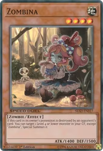 Zombina (SBAD-EN017), Speed Duel: Attack from the Deep — Yu-Gi-Oh! card price