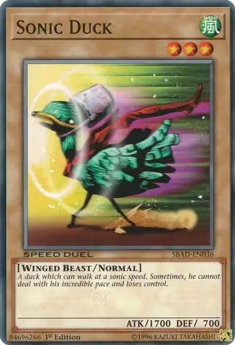 Sonic Duck (SBAD-EN036), Speed Duel: Attack from the Deep — Yu-Gi-Oh! card price
