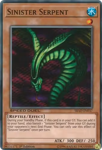 Sinister Serpent (SBAD-EN037), Speed Duel: Attack from the Deep — Yu-Gi-Oh! card price