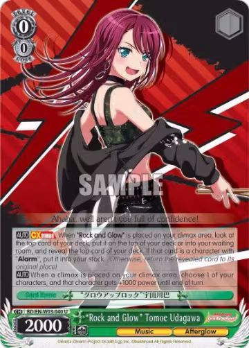 "Rock and Glow" Tomoe Udagawa (BD/EN-W03-040 U), BanG Dream! Girls Band Party! MULTI LIVE — Weiß Schwarz card price